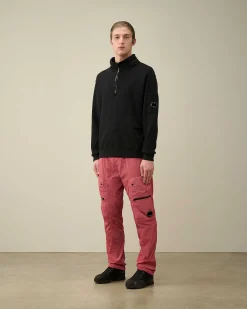 C.P. Company Cotton Fleece Zipped Sweatshirt Black Store