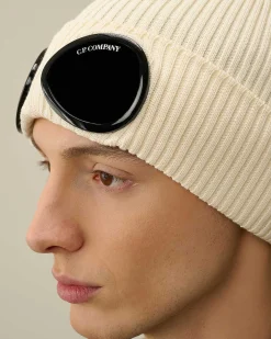 C.P. Company Cotton Goggle Beanie Pistachio Shell-Beige Sale
