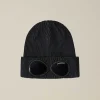 C.P. Company Cotton Goggle Beanie Total Eclipse-Blue New