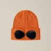 C.P. Company Cotton Goggle Beanie Gold Flame-Orange Flash Sale