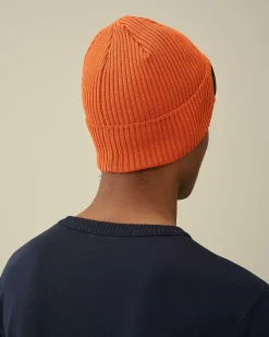 C.P. Company Cotton Goggle Beanie Gold Flame-Orange Flash Sale