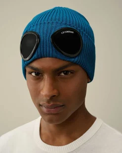 C.P. Company Cotton Goggle Beanie Ink Blue Hot