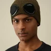 C.P. Company Cotton Goggle Beanie Ivy Green Outlet
