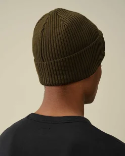 C.P. Company Cotton Goggle Beanie Ivy Green Outlet