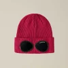 C.P. Company Cotton Goggle Beanie Red Bud Cheap