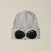 C.P. Company Cotton Goggle Beanie Grey Melange Best Sale