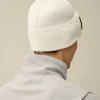 C.P. Company Cotton Goggle Beanie Gauze White Best Sale