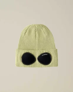 C.P. Company Cotton Goggle Beanie White Pear Hot