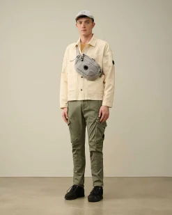 C.P. Company Cotton/Linen Overshirt Pistachio Shell-Beige Clearance