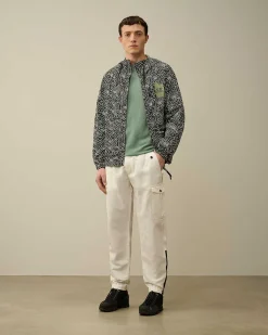 C.P. Company Cotton/Linen Regular Cargo Pants Gauze White Best Sale