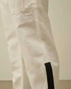 C.P. Company Cotton/Linen Regular Cargo Pants Gauze White Best Sale