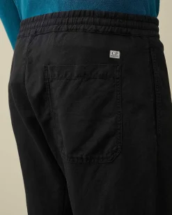 C.P. Company Cotton/Linen Regular Cargo Pants Total Eclipse-Blue Clearance