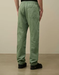 C.P. Company Cotton/Linen Regular Cargo Pants Green Bay Discount