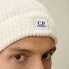 C.P. Company Cotton Logo Beanie Gauze White Fashion