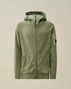 C.P. Company Cotton Mixed Hooded Knit Agave Green Online