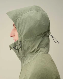 C.P. Company Cotton Mixed Hooded Knit Agave Green Online