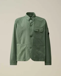 C.P. Company Cotton Popeline Workwear Shirt Duck Green Online
