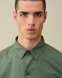 C.P. Company Cotton Popeline Workwear Shirt Duck Green Online