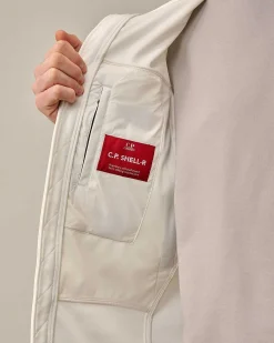 C.P. Company C.P. Shell-R Goggle Jacket Gauze White Best