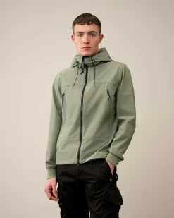 C.P. Company C.P. Shell-R Goggle Jacket Agave Green Fashion