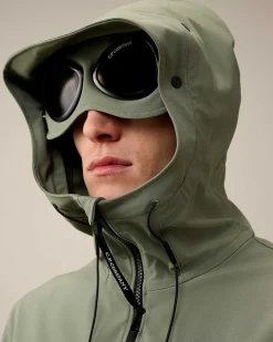C.P. Company C.P. Shell-R Goggle Jacket Agave Green Fashion