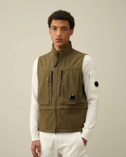 C.P. Company C.P. Shell-R Utility Vest Ivy Green Discount