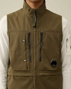 C.P. Company C.P. Shell-R Utility Vest Ivy Green Discount