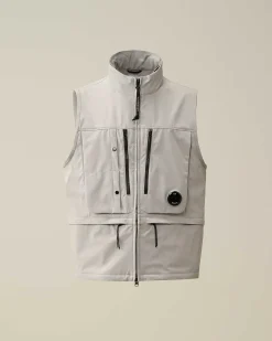 C.P. Company C.P. Shell-R Utility Vest Drizzle Grey Clearance