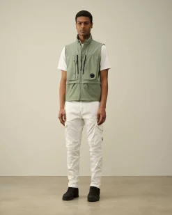 C.P. Company C.P. Shell-R Utility Vest Agave Green New