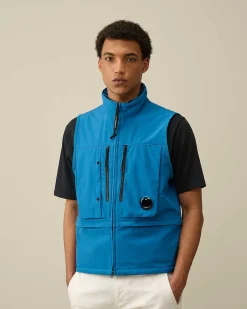 C.P. Company C.P. Shell-R Utility Vest Ink Blue Clearance