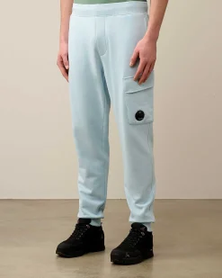 C.P. Company Diagonal Raised Fleece Cargo Sweatpants Starlight Blue Flash Sale