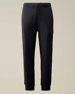 C.P. Company Diagonal Raised Fleece Cargo Sweatpants Total Eclipse-Blue Best Sale