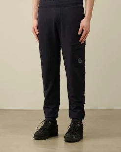 C.P. Company Diagonal Raised Fleece Cargo Sweatpants Total Eclipse-Blue Best Sale