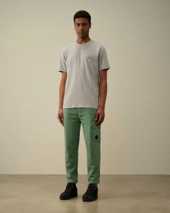 C.P. Company Diagonal Raised Fleece Cargo Sweatpants Green Bay Hot
