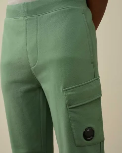 C.P. Company Diagonal Raised Fleece Cargo Sweatpants Green Bay Hot