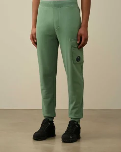 C.P. Company Diagonal Raised Fleece Cargo Sweatpants Green Bay Hot