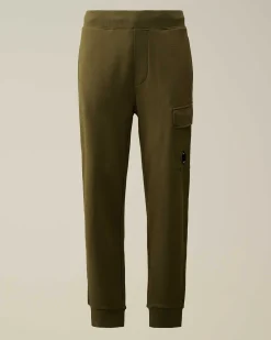 C.P. Company Diagonal Raised Fleece Cargo Sweatpants Ivy Green Shop
