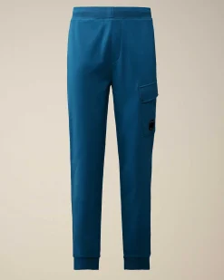 C.P. Company Diagonal Raised Fleece Cargo Sweatpants Ink Blue Best Sale