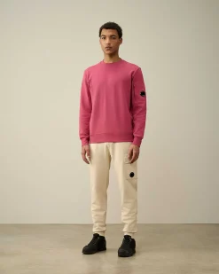 C.P. Company Diagonal Raised Fleece Cargo Sweatpants Pistachio Shell-Beige Store