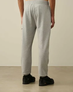 C.P. Company Diagonal Raised Fleece Cargo Sweatpants Grey Melange Clearance