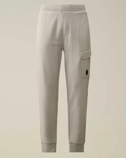 C.P. Company Diagonal Raised Fleece Cargo Sweatpants Drizzle Grey Store