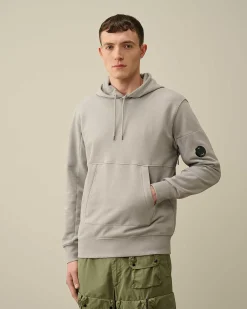 C.P. Company Diagonal Raised Fleece Hoodie Drizzle Grey Cheap