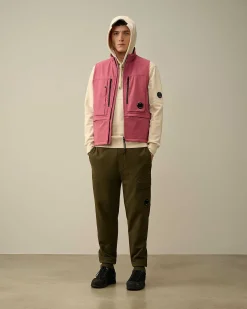 C.P. Company Diagonal Raised Fleece Hoodie Pistachio Shell-Beige New