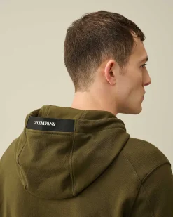 C.P. Company Diagonal Raised Fleece Hoodie Ivy Green Outlet