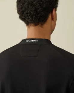 C.P. Company Diagonal Raised Fleece Sweatshirt Black Discount