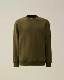 C.P. Company Diagonal Raised Fleece Sweatshirt Ivy Green Cheap