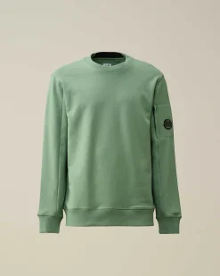 C.P. Company Diagonal Raised Fleece Sweatshirt Green Bay Best Sale