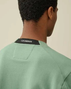 C.P. Company Diagonal Raised Fleece Sweatshirt Green Bay Best Sale