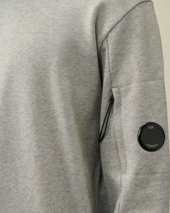 C.P. Company Diagonal Raised Fleece Sweatshirt Grey Melange Shop