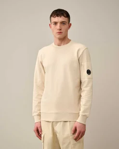 C.P. Company Diagonal Raised Fleece Sweatshirt Pistachio Shell-Beige Hot
